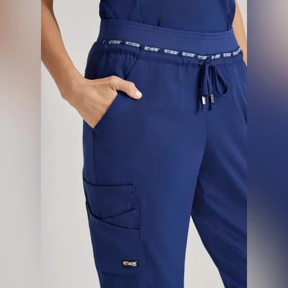 GREYS ANATOMY SPANDEX STRETCH SERENA MIDRISE TAPERED LEG SCRUB PANT INDIGO MT - Picture 3 of 8